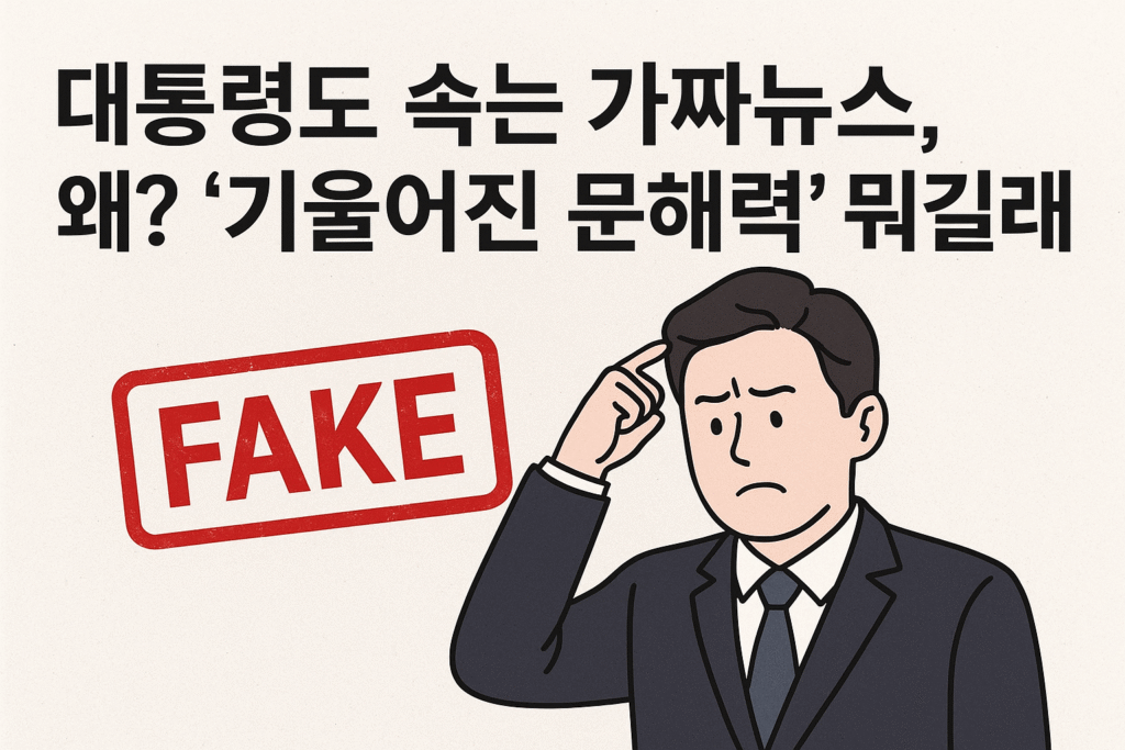 대통령도 속는 가짜뉴스, 기울어진 문해력 뭐길래.